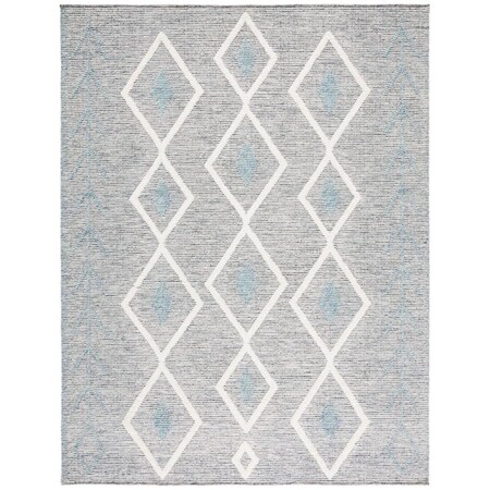 Safavieh 3 x 5 ft. Vermont Hand Loomed Rectangle Area Rug Blue & Ivory VRM601M-3